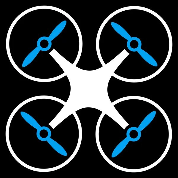 Nanokopter flach Symbol — Stockvektor