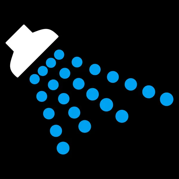 Douche platte pictogram — Stockvector