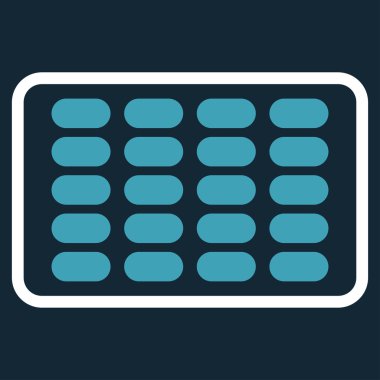 Blister düz simgesi