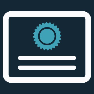 Diploma düz simgesi