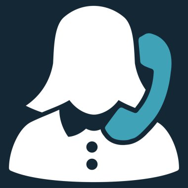 Resepsiyonist düz simgesi