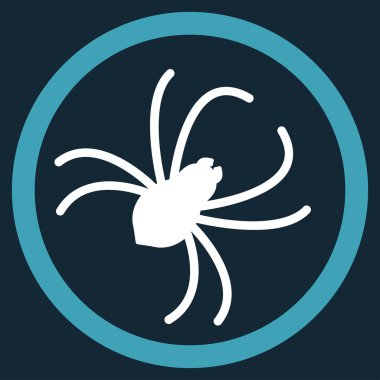 Örümcek düz simgesi