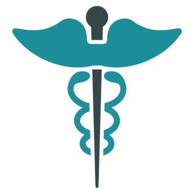 Caduceus düz simgesi