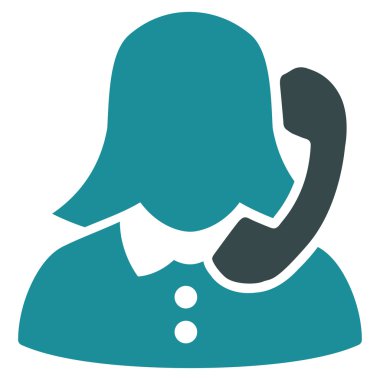 Resepsiyonist düz simgesi