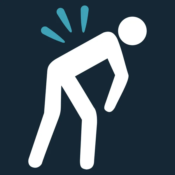 Icono plano de dolor de espalda — Vector de stock
