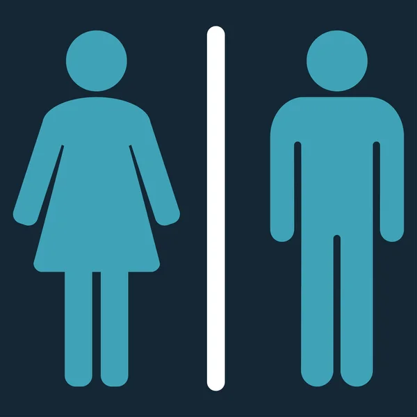 Toiletten platte pictogram — Stockvector