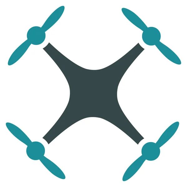 Плоская икона воздушного дрона — стоковый вектор