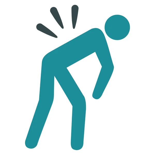 Icono plano de dolor de espalda — Vector de stock