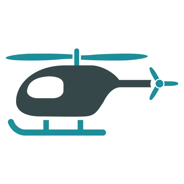 Ícone plano helicóptero — Vetor de Stock