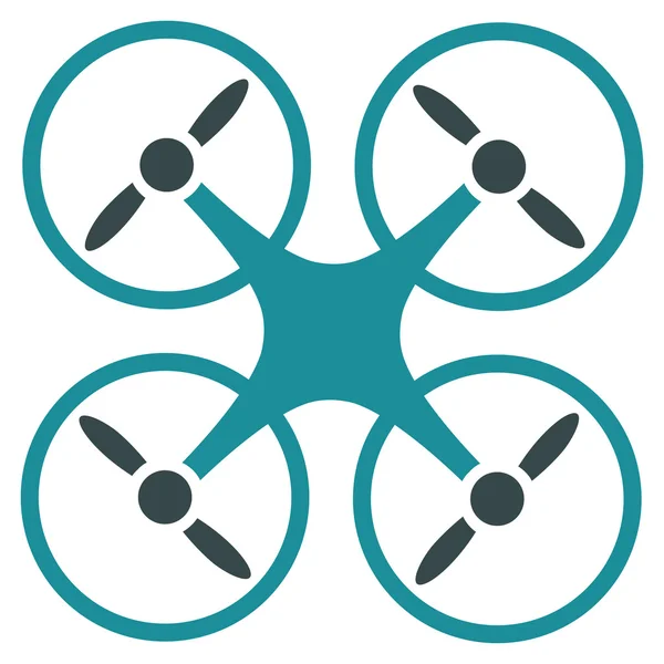 Quadcopter Icono plano — Vector de stock