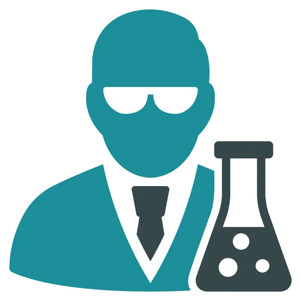 Scientist With Flask Icon — Stock Vector