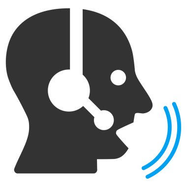 Operatör konuşma düz simgesini