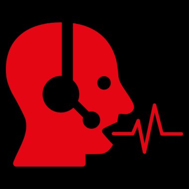 Operatör sinyal düz simgesi