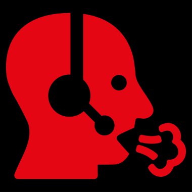 Operatör konuşma düz simgesini