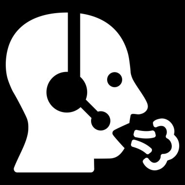 Operatör konuşma düz simgesini