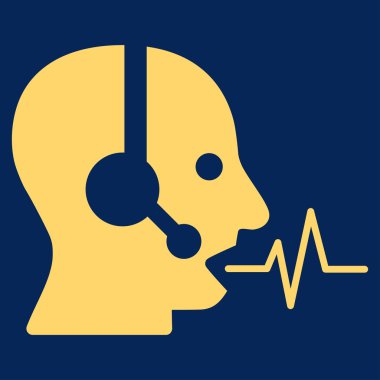 Operatör sinyal düz simgesi