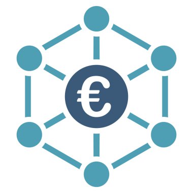 Euro banka ağ simgesini