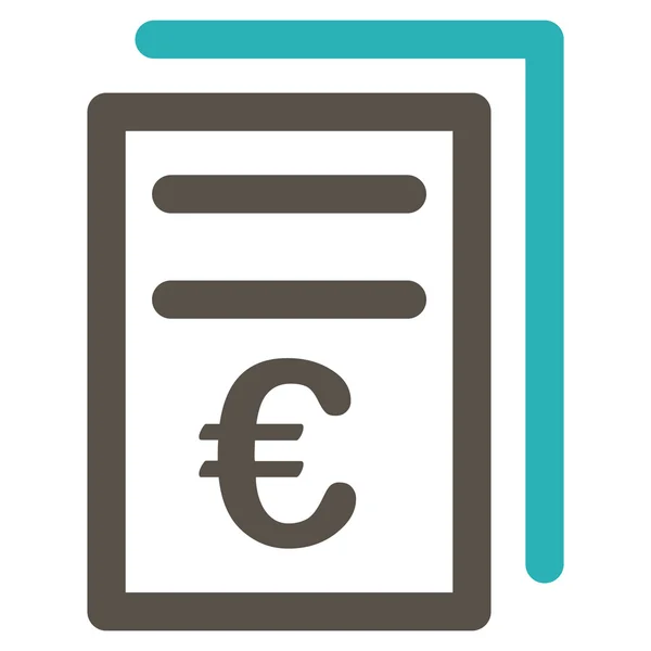 Euro facturen pictogram — Stockfoto