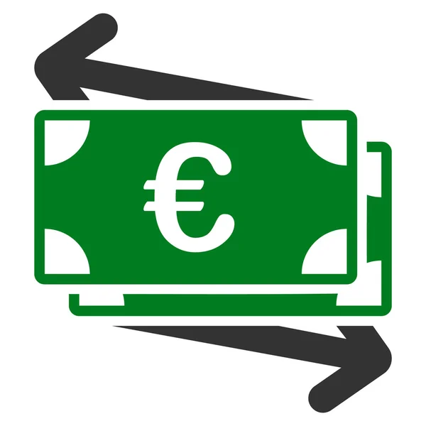Ευρώ εικονίδιο μεταφορά χρημάτων — Φωτογραφία Αρχείου