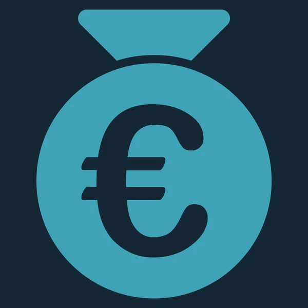 Ícone de saco de dinheiro euro — Fotografia de Stock