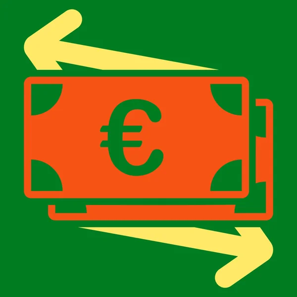 欧元货币转移图标 — 图库照片