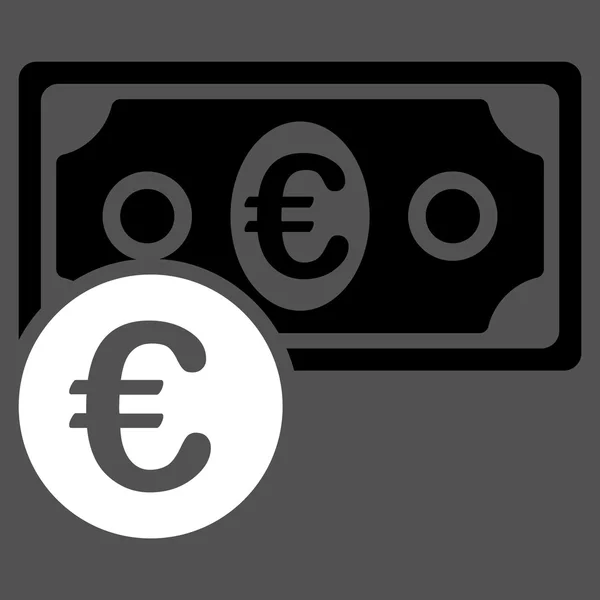欧元现金钱图标 — 图库照片