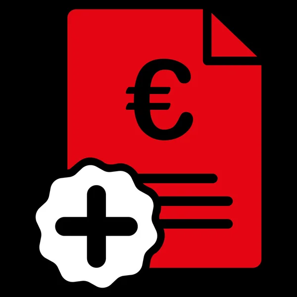 Euro Medical Invoice Icon — Stock Photo, Image