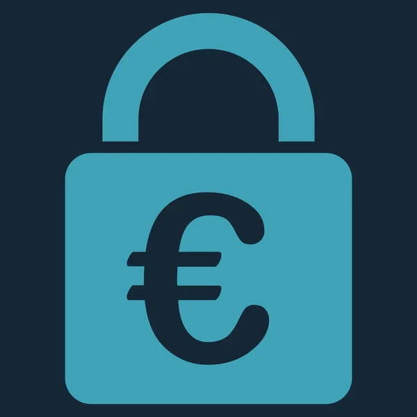 Euro Lock Icon — Stock Photo, Image