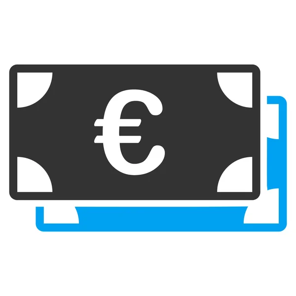 欧元账单图标 — 图库照片