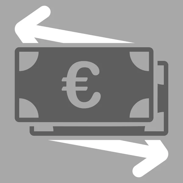 Ícone de transferência de dinheiro do euro — Fotografia de Stock