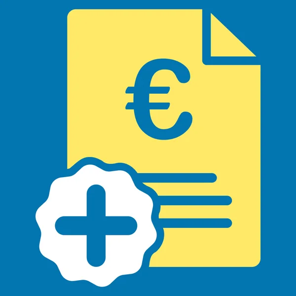 Euro Medical Invoice Icon — Stock Photo, Image