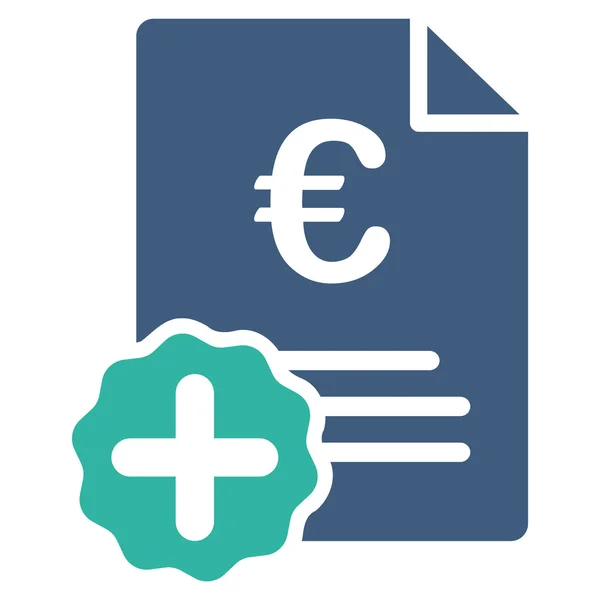 Euro Medical Invoice Icon — Stock Photo, Image