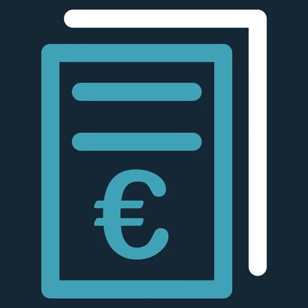 Euro Invoices Icon — Stock Photo, Image