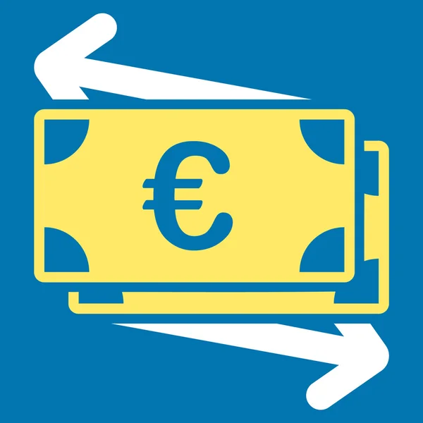 Ícone de transferência de dinheiro do euro — Fotografia de Stock