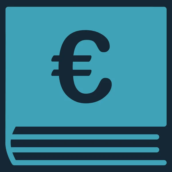 Euron bokföring ikonen — Stockfoto