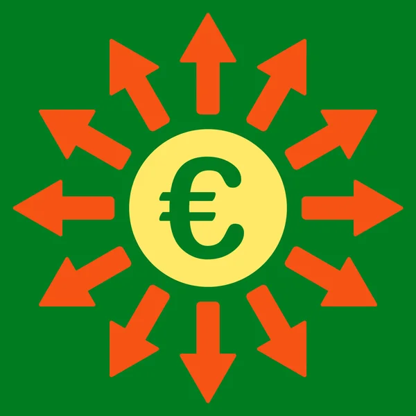 Ícone de pagamentos em euros — Fotografia de Stock