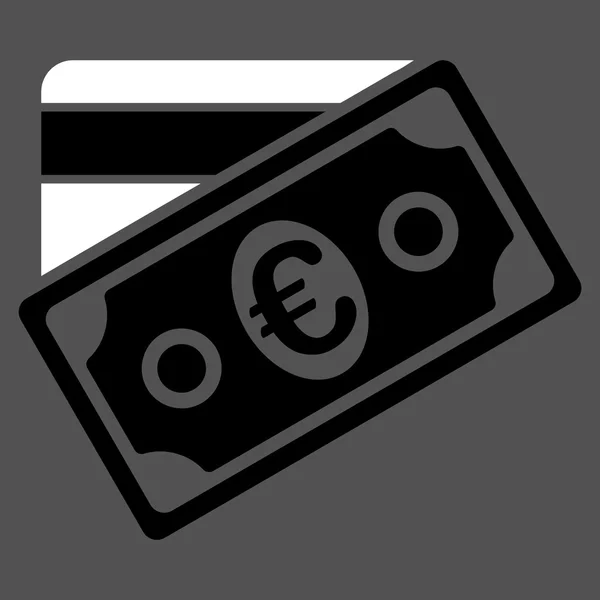 Euro geld creditcard pictogram — Stockfoto