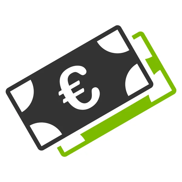 Euro bankbiljetten pictogram — Stockfoto