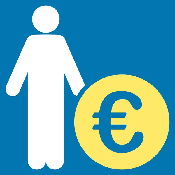 Euro Investor Icon — Stock Photo, Image