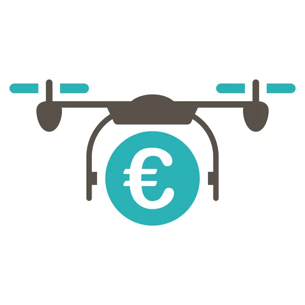 Euro Quadcopter platby ikona — Stock fotografie