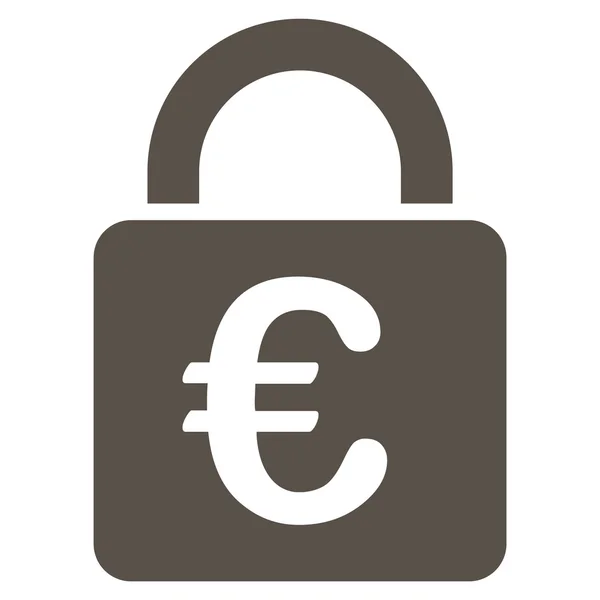 Ikona kłódki euro — Zdjęcie stockowe