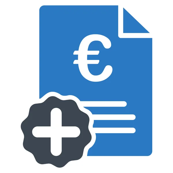 Euro Medical Invoice Icon — Stock Photo, Image