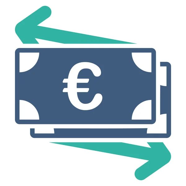 Euro geld Transfer pictogram — Stockfoto