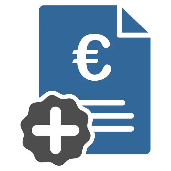 Euron medicinsk faktura ikonen — Stockfoto