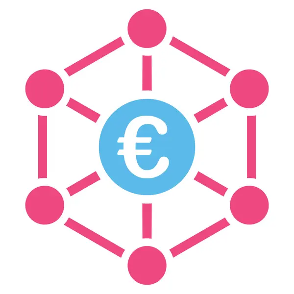 Євро Банк піктограму мережі — стокове фото