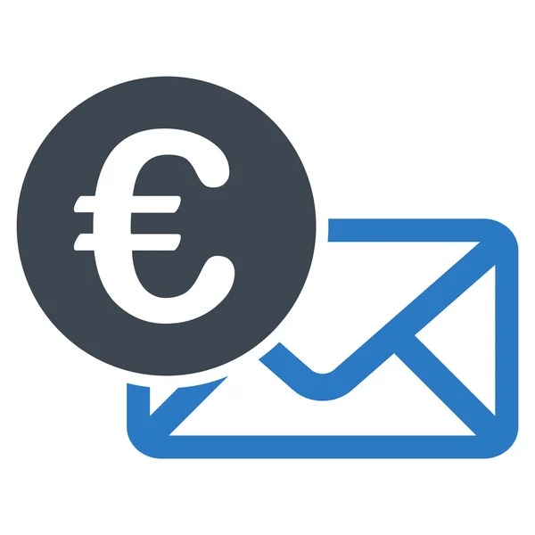 Ícone de mensagem euro — Fotografia de Stock