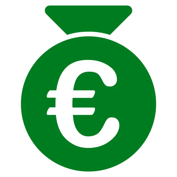 Euro para çantası simgesini — Stok fotoğraf