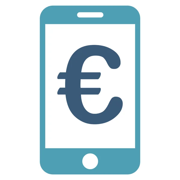 Euro mobil fizetési ikon — Stock Fotó