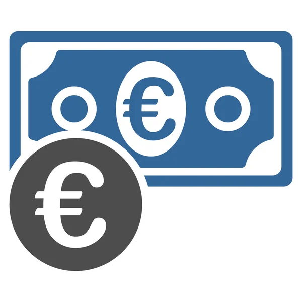 Євро готівку гроші значок — стокове фото