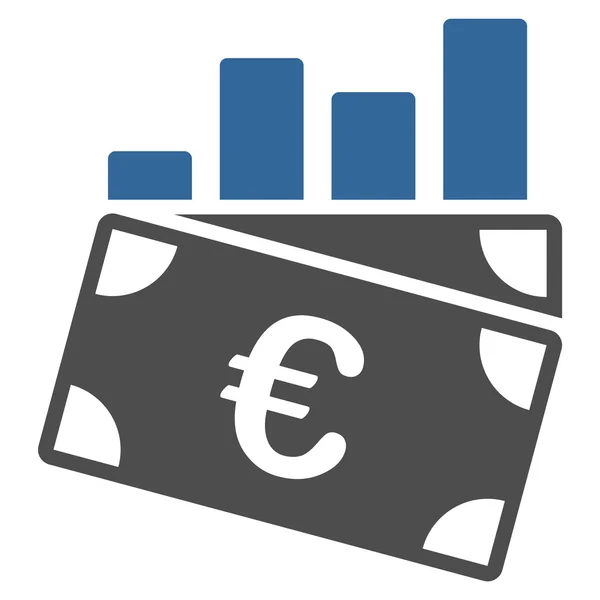 Euron försäljning diagram ikon — Stockfoto